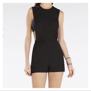 Bcbgmaxazria romper short backless